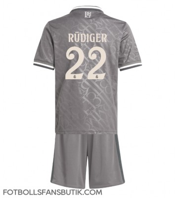 Real Madrid Antonio Rudiger #22 Replika Tredje Tröja Barn 2024-25 Kortärmad (+ Korta byxor)